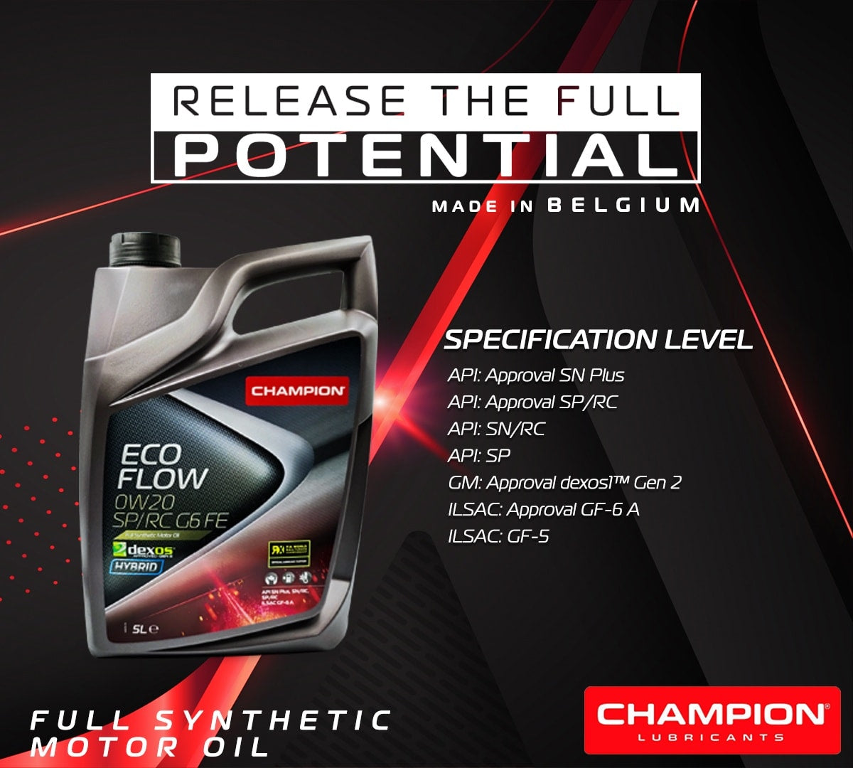 CHAMPION Eco Flow 0W-20 SP/RC D1-3 - Lasienda