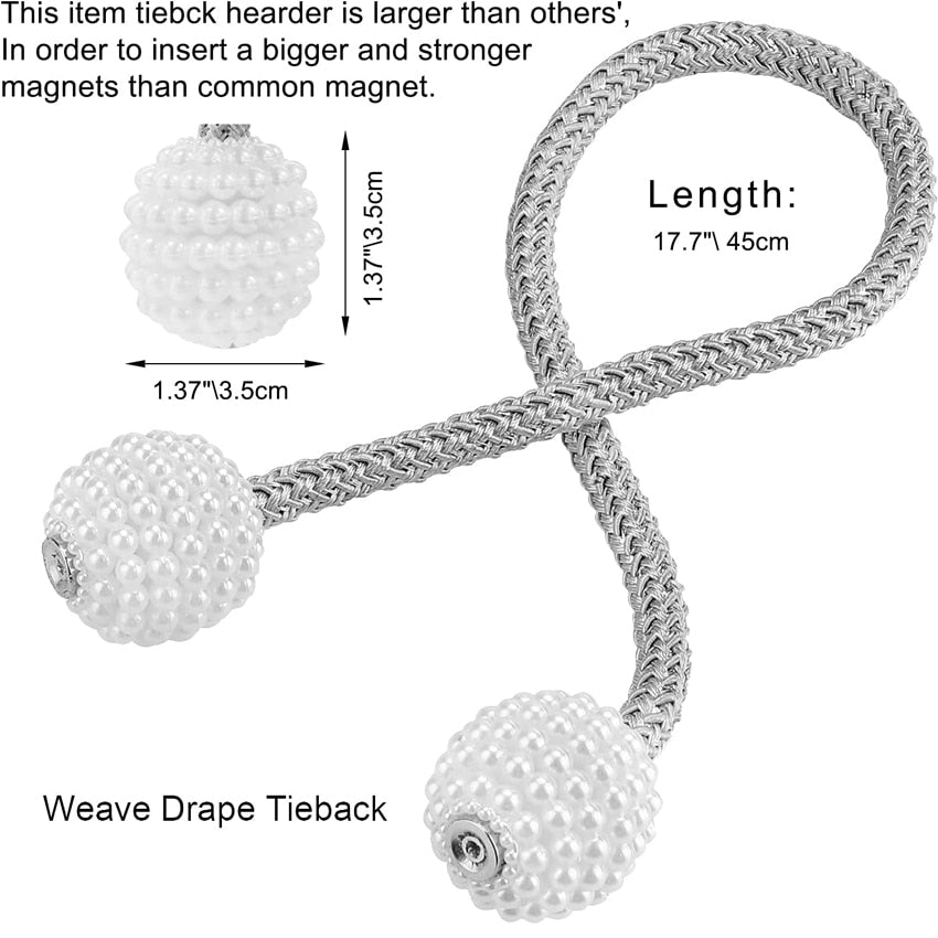 Magnetic Curtain Tiebacks - Lasienda